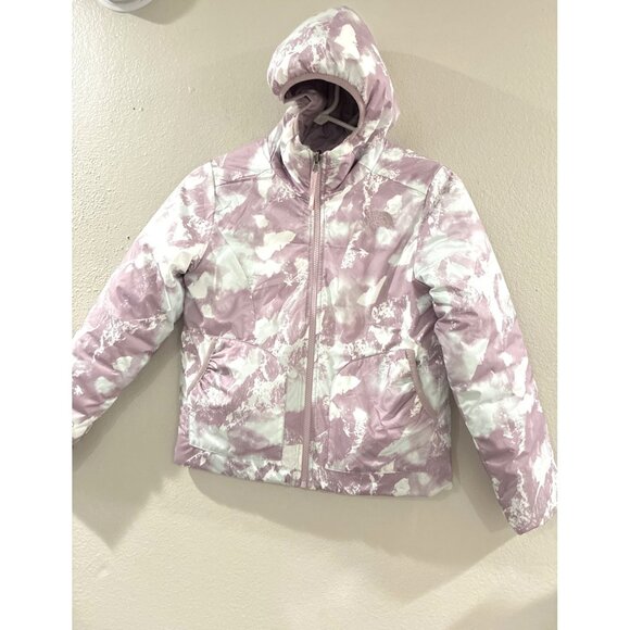 The Northface Reversible Mossbud Swirl Insulated Jacket Size girl 10-12 - Picture 1 of 7